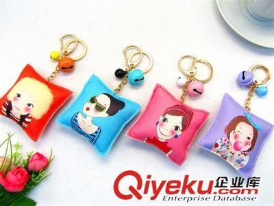 义乌精品批发 新款PU冲棉钥匙扣，十元店货源优选